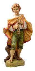 Picture of Shepherd with Fife cm 65 (25,6 inch) resin hand painted Euromarchi Nativity for outdoor