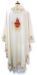 Picture of Pure wool solemn Chasuble with Lamb and Sacred Heart embroidery - Ivory