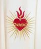 Picture of Ivory Solemn Chasuble | Roll collar | Embroidery | Lamb, Sacred Heart | Wool