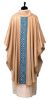 Picture of Gold Modern Chasuble | Roll collar | Galloon on front/back | Linen