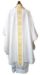 Picture of Pure silk shantung Chasuble with applied galloons - Ivory