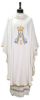 Picture of Cream Marian Chasuble | Roll collar | Front/back gold embroidery, stones | Silk