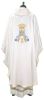 Picture of Cream Marian Chasuble | Roll collar | Front/back gold embroidery, stones | Silk