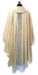 Picture of Gold lamé Chasuble 8 cm (3,1 inch) Tau galloon on front, straight back- Gold