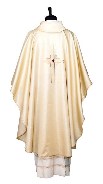 Picture of Gold lurex Chasuble embroidered Cross - Gold