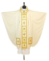 Picture of MADE BY HAND Lurex sablé solemn Chasuble with pearls, bright stones, brilliants - Gold