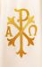 Immagine di Casula tessuto Vaticano ricamo Pane Pesci davanti e Pace Alfa Omega dietro - Avorio, Viola, Rosso, Verde, Bianco, Rosa, Morello