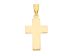 Immagine di Croce doppia moderna Ciondolo Pendente gr 1,3 Bicolore Oro giallo bianco 18kt a Canna vuota Unisex Donna Uomo 