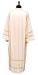 Imagen de Alba sacerdotal mezcla algodón pliegues, cremallera hombro, bordado y 2 vueltas de encaje - Marfil