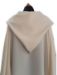 Picture of MADE TO MEASURE Polyester flared Alb with hood and wide sleeves - White, Ivory