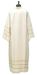 Picture of MADE TO MEASURE Cotton-blend Alb with pleats, shoulder zipper, 3 rounds of gigliuccio - Ivory