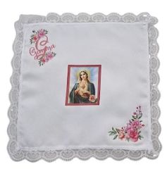 Picture of CUSTOMIZED Polyester Handkerchief, customized image and name - Yellow, Light Blue, Pink