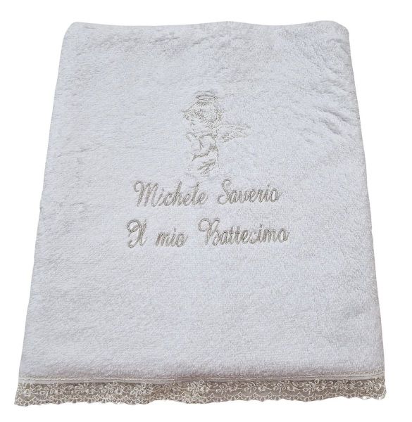 Immagine di Asciugamano “Il mio Battesimo” ricamato PERSONALIZZATO