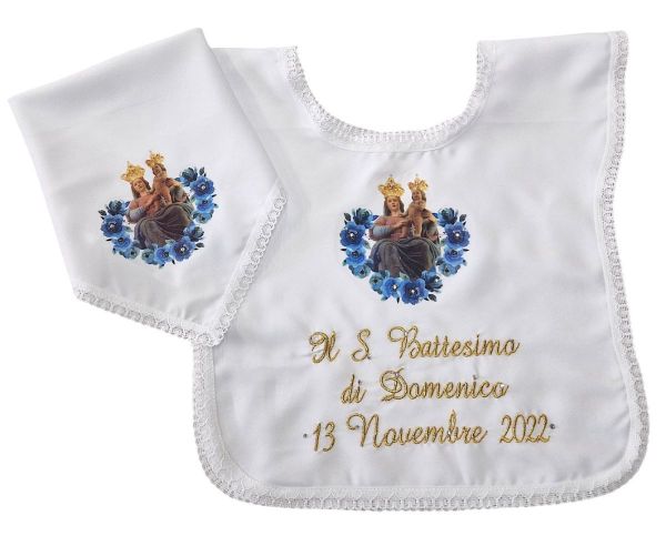 Immagine di Set Camicina Battesimo PERSONALIZZATA con Fazzoletto