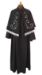 Picture of Brotherhoods dress: pleated Tunic & embroidered Cape - Black