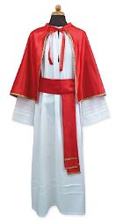 Picture of CUSTOMIZED Cotton-blend Confraternity alb with Cape & Belt - Colors on request