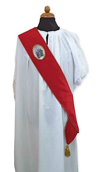 Picture of CUSTOMIZED Brotherhood Stole with customizable image on medallion - Colors upon request