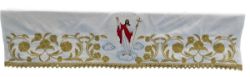 Immagine di Tovaglia altare Gesù Risorto raso di cotone cm 160x100 - Bianco, Avorio