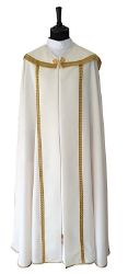 Picture of Simple polyester Cope with agreman and embroidered Cross - Ivory, Violet, Red, Green