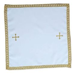 Picture of Vatican polyester fabric chalice Veil with embroidered Cross - Ivory, Violet, Red, Green