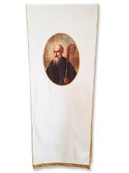 Picture of CUSTOMIZED Pulpit cover in Vatican fabric customizable image 98,4x19,7 inch - Ivory, Violet, Red, Green, White, Pink, Morello