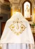 Picture of Solemn baroque Humeral Veil in cotton silk embroidered with stones