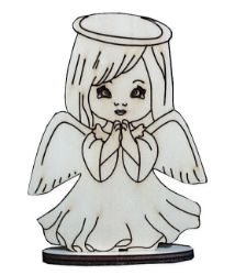 Picture of Wooden favor - Angel for First Communion or Baptism cm 12x9