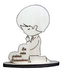 Picture of Boy praying - First Communion wooden favor cm 12x8