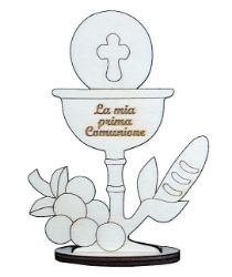 Picture of Wooden favor - Chalice with engraved inscription "My First Communion" cm 15x11 
