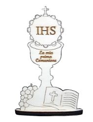 Picture of Wooden favor - Chalice with engraved inscription "My First Communion" cm 15x8,5