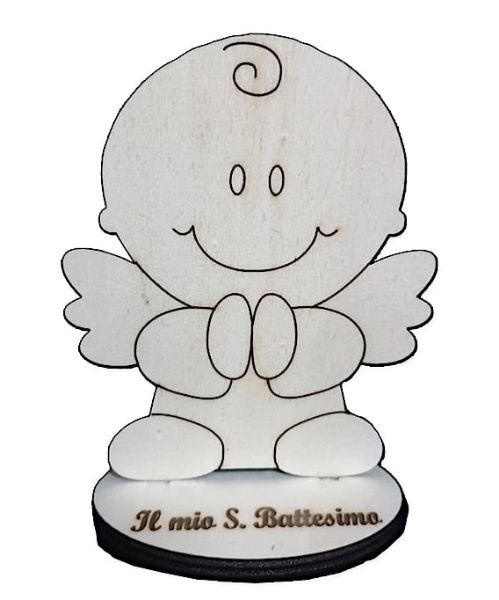 Picture of Italian Christening wooden favors 12x9,5 cm Angel