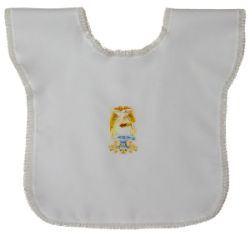 Picture of CUSTOMIZED Pure cotton Christening Gown, customized name and date - Yellow, Light Blue, Pink