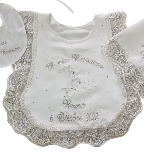 Immagine di Vestina Battesimo PERSONALIZZATA in seta