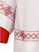 Picture of White Altar server surplice with red rhombic border