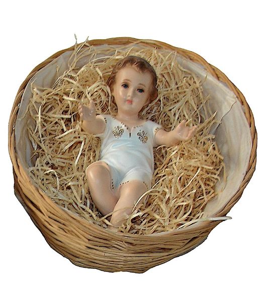 Immagine di Statua Bambinello Gesù resina 22 cm Lando Landi da esterno