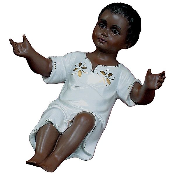 Immagine di Statua Gesù Bambino sdraiato 35 cm Lando Landi da esterno