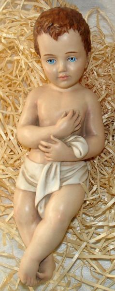 Immagine di Statua Gesù Bambino nudo 20 cm Lando Landi da esterno