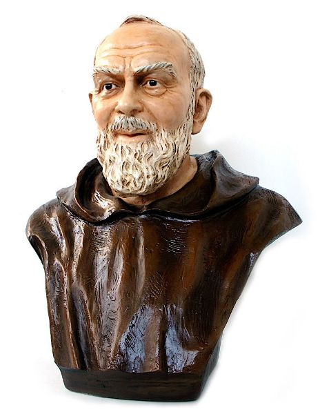 Immagine di Busto Padre Pio resina 60 cm