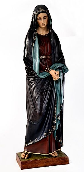 Immagine di Statua Madonna Addolorata grandezza naturale 170 cm da esterno