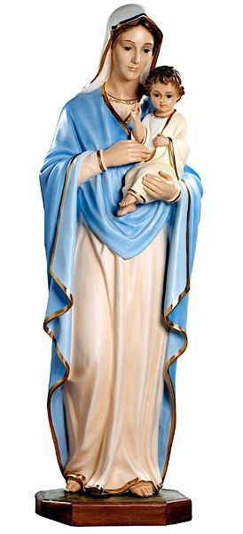 Immagine di Statua grande Madonna con Bambino 125 cm da esterno