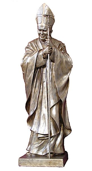 Picture of John Paul II large Statue 55,1 inch (140 cm) | bronze-effect I fiberglass