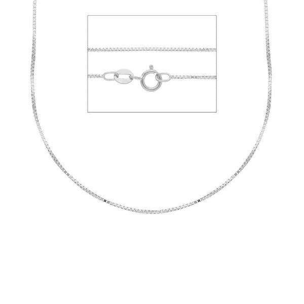 Immagine di Collana oro bianco 18k maglia Veneziana 60 cm