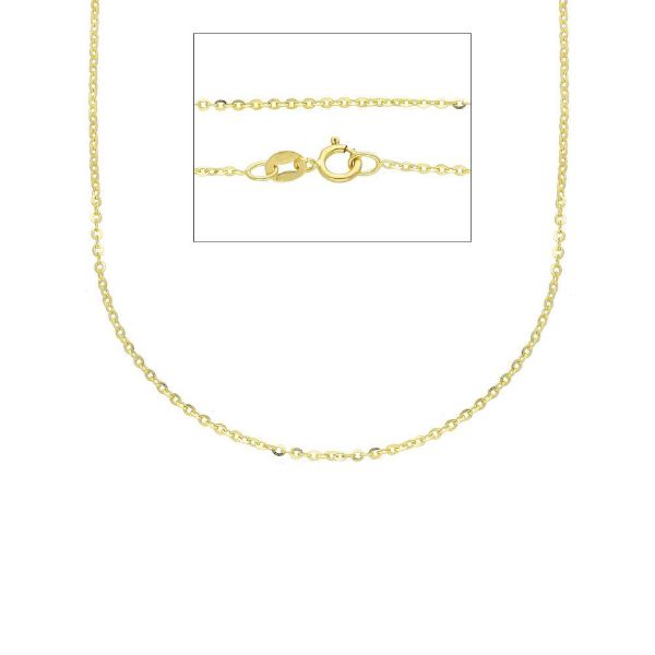 Imagen de Cadena Rolo oro amarillo 18k para mujer brillante 50 cm
