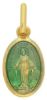 Imagen de Medalla la Milagrosa gr 1,5 oro amarillo 18k esmalte verde