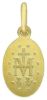 Imagen de Medalla la Milagrosa gr 1,5 oro amarillo 18k esmalte verde