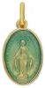 Imagen de Medalla la Milagrosa gr 2,2 oro amarillo 18k esmalte verde