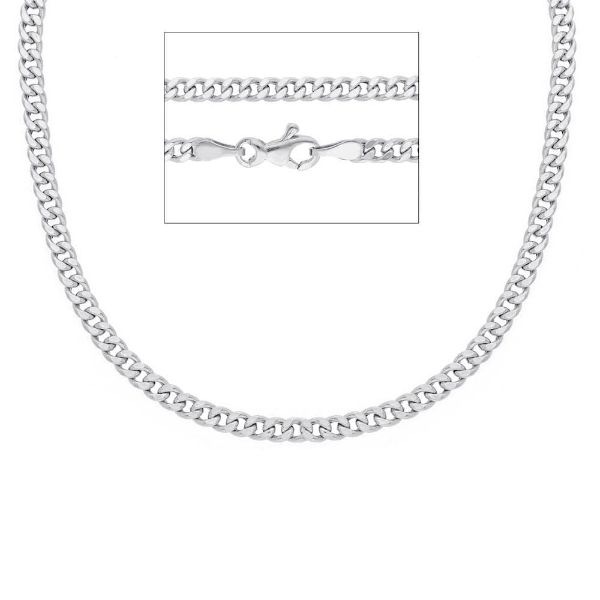 Picture of White gold 18k Curb link chain Necklace 50 cm (19,7 inch)