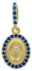 Immagine di Medaglia Miracolosa gr 1,5 oro giallo 18k zirconi blu e madreperla