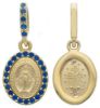 Immagine di Medaglia Miracolosa gr 1,5 oro giallo 18k zirconi blu e madreperla