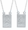 Picture of White gold 18k Scapular Necklace gr 8,3 Virgin of Carmel